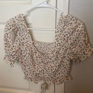 Cute floral crop top